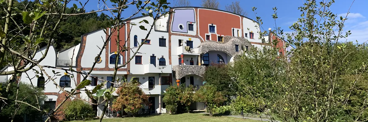 an architecturally interesting building in Graz, Austria
