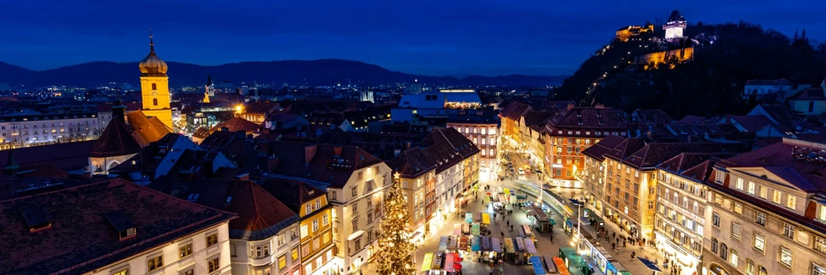 Graz, Austria at night